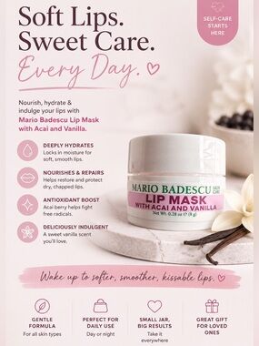 Mario Badescu Lip Mask Acai Vanilla